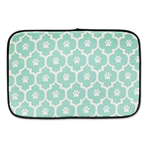 Bone Dry Machine Washable, Ultra Absorbent Pet Mat, 12x18, Aqua/Off-White Lattice | Amazon price tracker / tracking, Amazon price history charts, Amazon price watches, Amazon price drop alerts